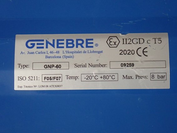 Пневмопривод GENEBRE GNP-60 F05/F07 -20C+80C 8bar
