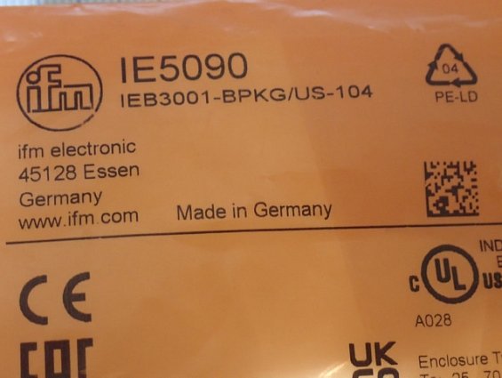 Датчик индуктивный ifm IE5090 IEB3001-BPKG/US-100 Made in Germany