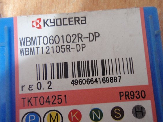 Пластина сменная твердосплавная Kyocera wbmt060102r-dp tkt04251 сплав-pr930 4960664169887