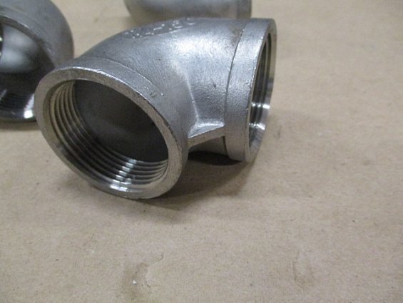 Отвод-угольник нержавеющий 90гр 11/4"-150 ВР/ВР 42.4х2.0 AISI304 ISO3419