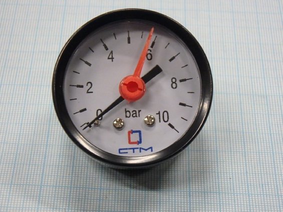 Манометр CPM14A10 0-10bar G1/4 Ф50мм ОСЕВОЙ ШТУЦЕР производитель СТМ