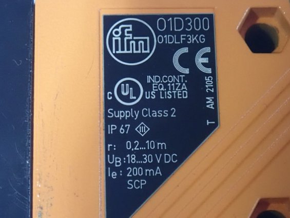 Оптический датчик уровня ifm 01D300 01DLF3KG 0.2...10m 18...30VDC 200mA Made in Germany