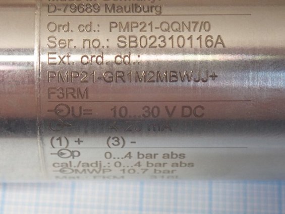 Преобразователь давления Endress+Hauser Cerabar PMP21-GR1M2MBWJJ+F3RM 0...4bar 4-20mA 10...30VDC G1/