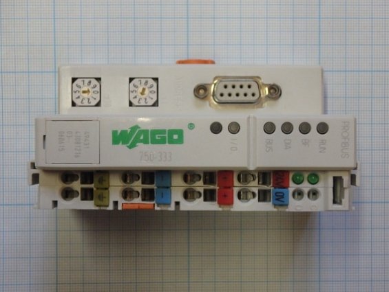 Контроллер WAGO базовый узла сети 750-333 PROFIBUS DP/FMS-12 MBAUD-DPV1-COUPL 12Мбит/с с п