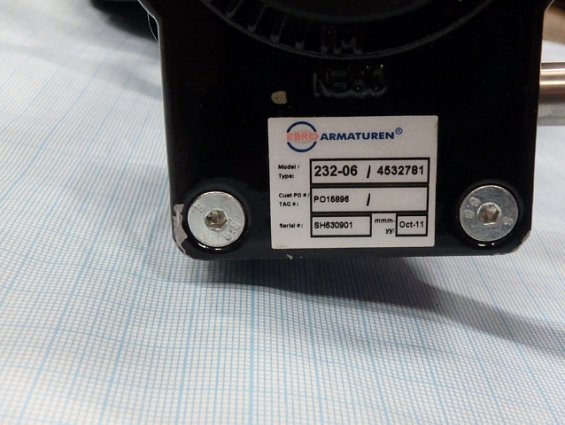 Затвор EBRO ARMATUREN Z011-A DN150 PN16 Disk-1.4408 EPDM D732-01 06/12 с редуктором 232-06