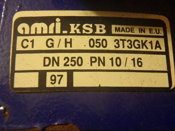 Клапан обратный amri-ksb DN250 ND10" PN16 PN10 3t3gk1A C1 G/H 050 межфланцевый
