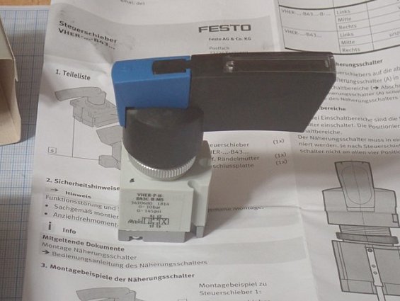 Распределитель ручной FESTO VHER-P-H-B43C-B-M5 3410680 L814 0-10bar