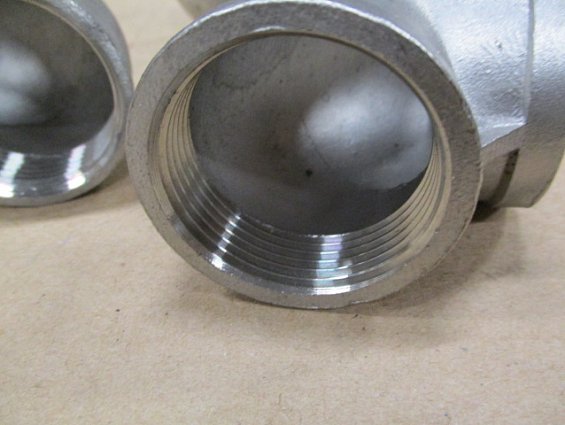 Отвод-угольник нержавеющий 90гр 11/4"-150 ВР/ВР 42.4х2.0 AISI304 ISO3419