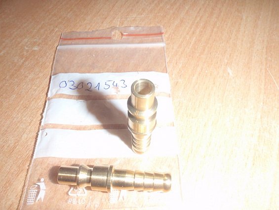 Пневмоштекер mafa соединительный БРС 03021543 48522 Brass-connector 9mms-3/8"-Type14