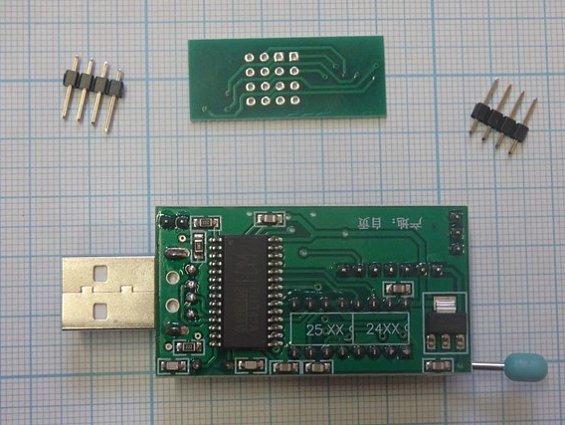 Программатор FLASH микросхем памяти серий 24хх (I2C) и 25xx (SPI) на чипе CH341A