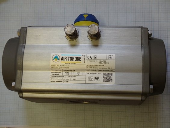 Пневмопривод AIR TORQUE AT351U-D-A F07+F10-N-22DS 8bar MAX 348Nm -40C...+80C G1/4" двойной квадрат 2