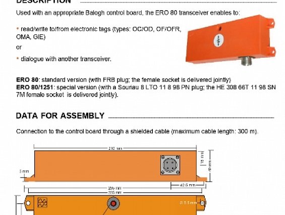 Приемопередатчик BALOGH Transceiver ERO80 88 102436