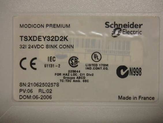 Контроллер Schneider Electric TSXDEY32D2K SN:21062502578 БЫВШИЙ В УПОТРЕБЛЕНИИ