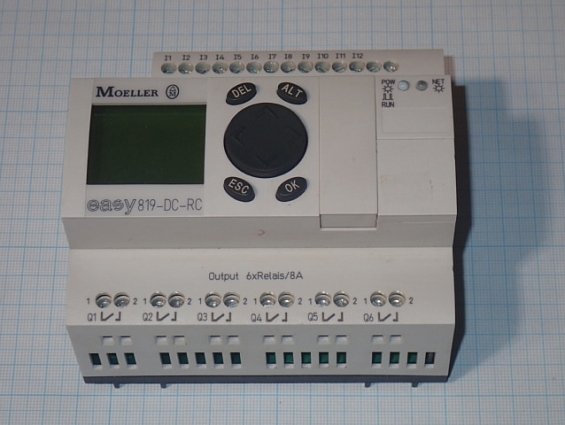 Программируемое реле Moeller EASY819-DC-RC БЫВШЕЕ В УПОТРЕБЛЕНИИ ТЕХНИЧЕСКИ ИСПРАВНОЕ