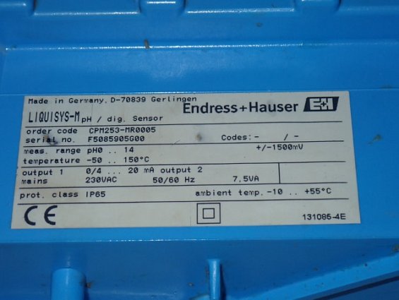 Трансмиттер Endress+Hauser LIQUISYS-M CPM253-MR0005 srial no. F5085905G00 БЫВШИЙ В УПОТРЕБЛЕНИИ