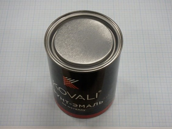 Грунт-эмаль KOVALI RAL 5024 3 в 1 полуглянец железная банка 0.8кг kov3.1.1А5024