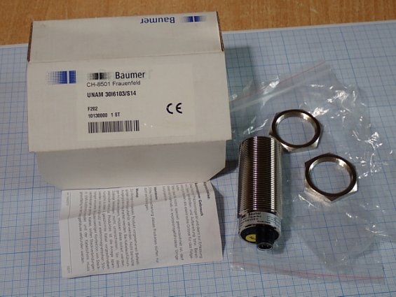 Датчик ультразвуковой Baumer UNAM 30I6103/S14 100...1000mm 4-20mA 0-10V