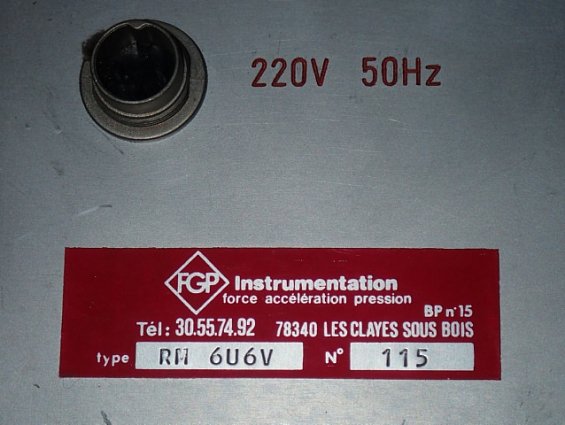 Прибор FGP Instrumentation RM-6U6V №115 220V 50Hz force acceleration pression