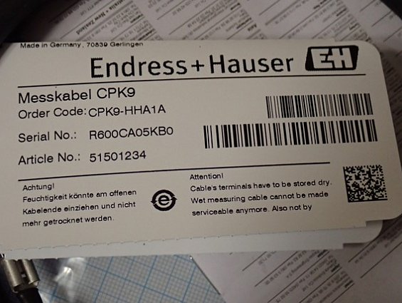 Кабель Endress+Hauser CPK9-HHA1A