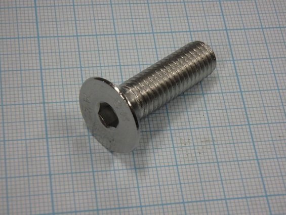 Винт М10х35 А2-70 DIN7991 ISO 10642 из нержавеющей стали с потайной головкой и внутренним шестигранн