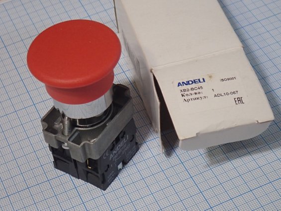 Кнопка ANDELI ZB2-BE102 XB2-BC45 ADL10-067