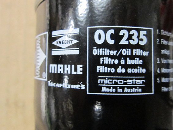 Фильтр масляный ОС 235 MAHLE FILTER двигателя WLAT