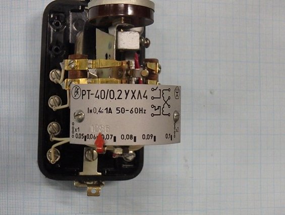 Реле максимального тока РТ-40/0,2УХЛ4 номинальный ток Iн 0,4 1А 50-60Hz