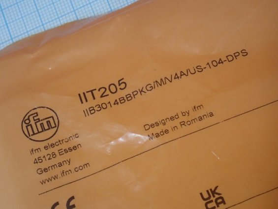 Индуктивный датчик ifm IIT205 IIB3014BBPKG/M/V4A/US-104-DPS