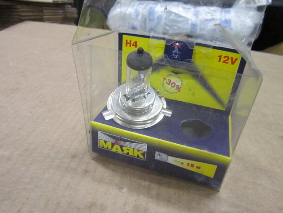 Лампа автомобильная галогенная МАЯК h4 12V 60/55W GOLD высокоэффективная лампа