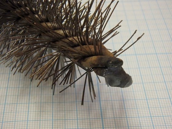 Щетка-ерш стальной Д40х95х150х4.0х0.4мм D40х95х150х4.0х0.4mm диаметр-Ф40мм длина ворса-95мм