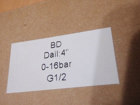 Манометр ДМ2 0-16bar номинальный диаметр корпуса Ф100мм