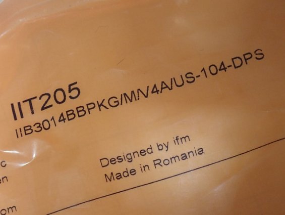Индуктивный датчик ifm IIT205 IIB3014BBPKG/M/V4A/US-104-DPS Made in Romania