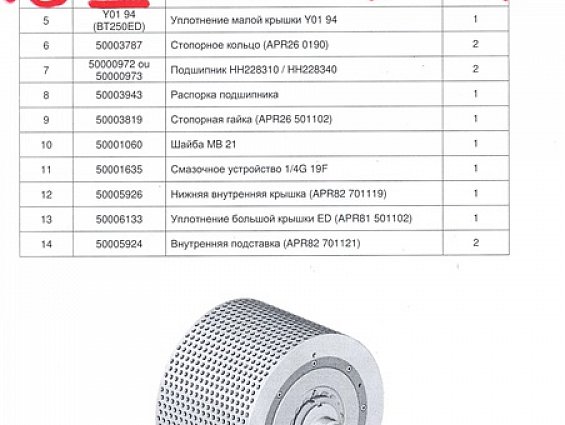 Винт EVOLUTION 50005983 CHC M8х25-12.9 фланца крышки ролика гранулятора EVOLUTION-8250