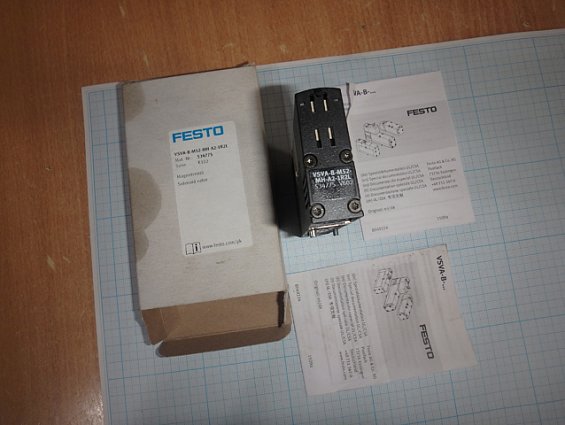 Распределитель Festo vsva-b-m52-mh-a2-1R2L 5/2 моностабильный 550l/min соединительная плита 18mm БУ