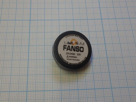 Литиевая батарея FANSO ER2450 3.6V 500mAh температура окружающей среды