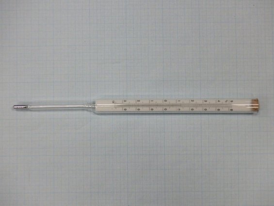 Термометр ТТ П-2 -35...+50гр.С длина нижней части 100мм стеклянный ртутный прямой технический