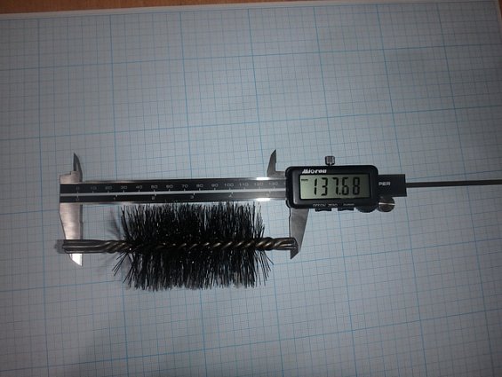 Щетка-ерш стальной Д50х75х120х3.0х0.30мм D50х75х120х3.0х0.30mm диаметр-Ф50мм длина ворса-75мм
