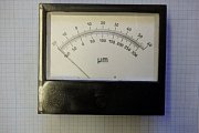Микроамперметр щитовой 20-60 и 100-0-300 120х105мм. ШКАЛА КОМБИНИРОВАННАЯ 1989г.в.