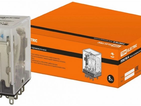 Реле промежуточное TDM РЭК78/4 SQ0701-0068 3A 24VDC с индикатором