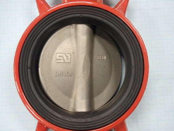 Затвор ЗПВЛ-FLN(w)-5-100-MN-E DN100 Ду100 PN16 Ру16 поворотный дисковый межфланцевый