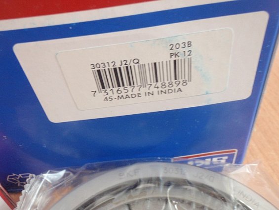 Подшипник 30312 J2/Q 203b SKF 45-made in india