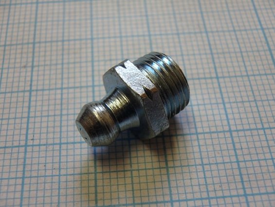 Пресс-масленка коническая оцинкованная H1 G1/8" VZ-SK-SW 11 прямая закаленная шестигранная головка