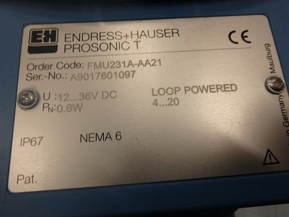 Уровнемер ENDRESS+HAUSER PROSONIC Т FMU231A-AA21 (новая модель FMU30-AAGGABRHF)