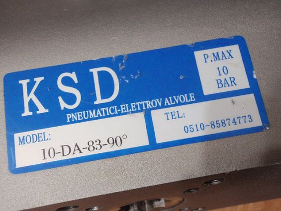 Пневмопривод ksd 10-da-83-90 Pmax=10bar pneumatici-elettrov alvole