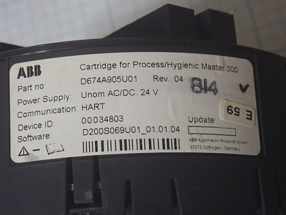 Модуль ABB D674A905U01 Rev.04 Cartridge for Process Hygienic Master 300