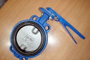 Затвор дисковый поворотный DN150 PN16 +95C с ручкой корпус body чугунный сч20 диск disc чугунный
