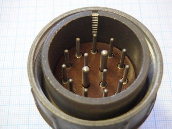 Разъем вилка кабельная ШР36П15ЭГ4Н 1984г.в.