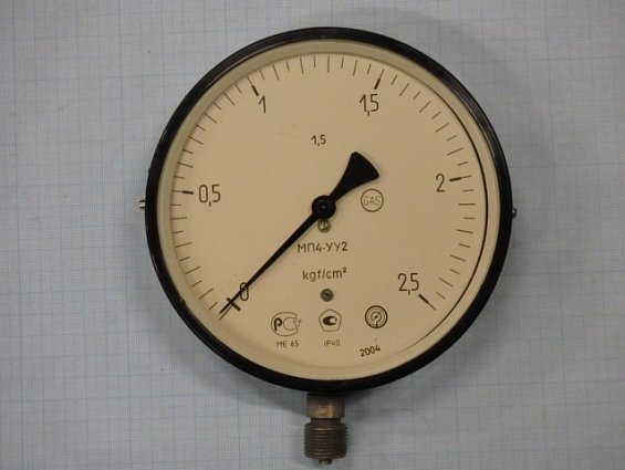 Манометр показывающий МП4-УУ2 0-2,5 кгс/см2 кл.т.1,5 2004г.в.