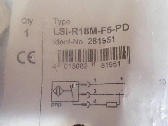 Индуктивный датчик MOELLER LSI-R18M-F5-PD 281951