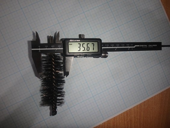 Щетка-ерш стальной Д35х75х120х3.0х0.30мм D35х75х120х3.0х0.30mm диаметр-Ф35мм длина ворса-75мм